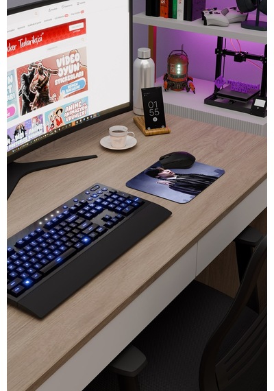 Wednesday V2 22x18 Gaming Kauçuk Kaymaz Taban Mouse Pad Fare Altlığı