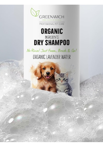 Ayrex Greenwich Köpek Ve Kedi İçin Durulamaya Gerek Olmayan Lavanta Özlü Temizleme Köpüğü, 150 Ml