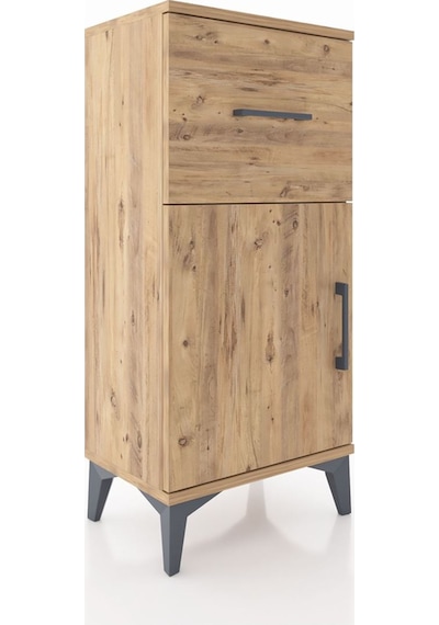 Arges Komodin Tek Raflı Tek Çekmeceli Tek Kapaklı 44x30x96 Ça... Çam