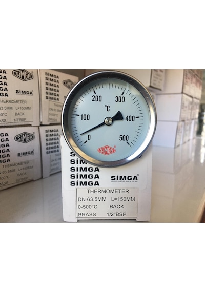 63 500 C Derece 15 Cm Dalma Boylu Fırın.taş Fırın Termometresi Simga
