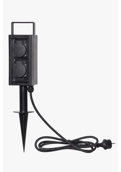 Jotex Plugge Dış Mekan 4'lü Priz Dağıtıcı Topraklı, 3680 W, 2 M Kablo, 34 Cm, Bahçe Tipi Siyah Diğer