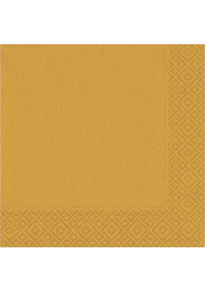 Sunumluk Düz Gold Renkli Peçete 20 Adet Dekoratif Doğum Günü Peçetesi 16x16 Cm