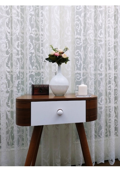 Evdepo Home Kullanıma Hazır Örme Tül Perde (543666960)
