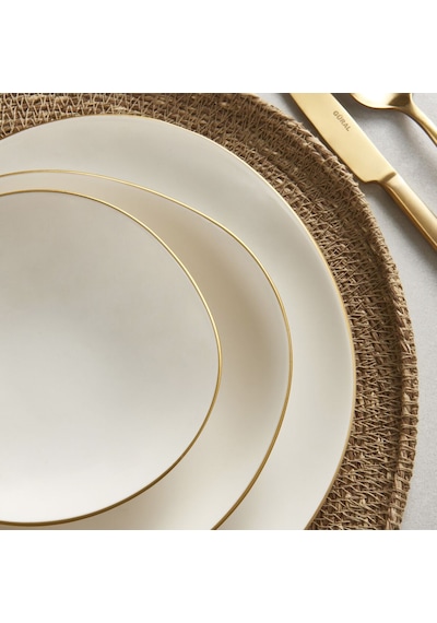 GÜRAL RODEN 12 PARÇA 4 KİŞİLİK YEMEK TAKIMI GOLD