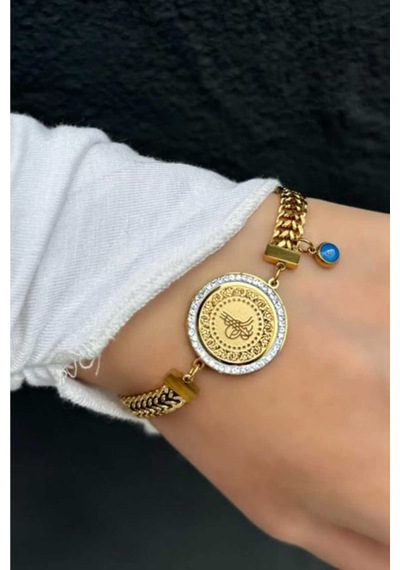 Tuğra Model Çelik Bileklik Sarı - 682971397 Sarı