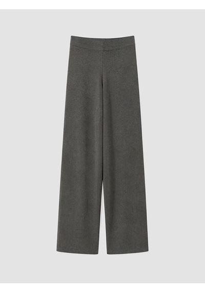 Lcw Everyday Gri Beli Lastikli Geniş Paça Kadın Triko Pantolon