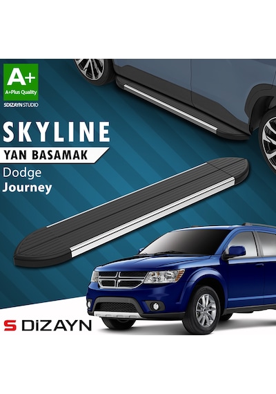 S-dizayn Dodge Journey Skyline Krom Yan Basamak 183 Cm 2008-2020 A+ Kalite