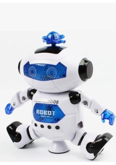 360 Derece Döner Tabanlı, Renkli Işıklı Ve Müzikli Kızılötesi Sensörlü Dansçı Robot