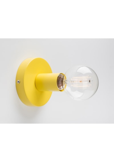 Riolight Retro2,vintage2,modern2,rustik2 Sarı 1xe27 Duylu Metal Duvar Aplik Sarı