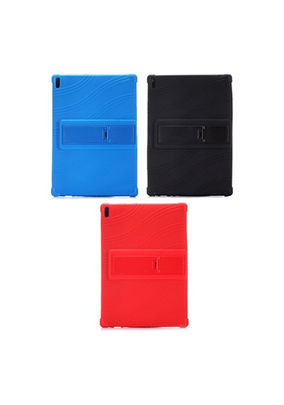 Lenovo Tab 4 10 (Tb-X304,X704 Standli Silikon Kilif 284055864 - Renk / Kirmizi