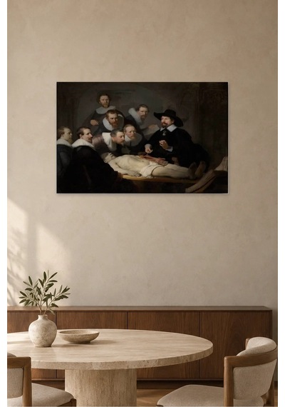 Fida Rembrandt Cerrahlar Ve Anatomi Dersi Canvas Tablo Çok Renkli