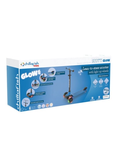 Chillafish Scotti Glow 3 Tekerlekli Işıklı Scooter - Navy Açık Mavi