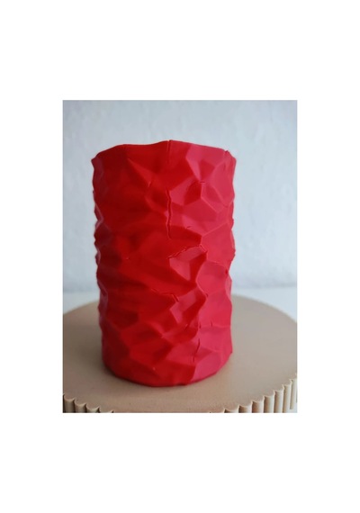 Alvera Buruşuk Kağıt Görünümlü Kalemlik Modern Masaüstü Organizer Dokulu Kalem Tutucu 10 Cm - Karışık