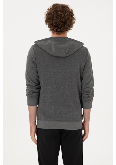 U.S. Polo Assn. Erkek Regular Fit Antrasit Melanj Örme Hırka 50313748-VR081