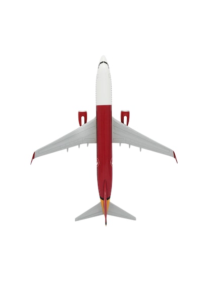 Zekupp Boeing 737-800 1/100 Ölçek Sarı Kırmızı Klasik Maket Uçak