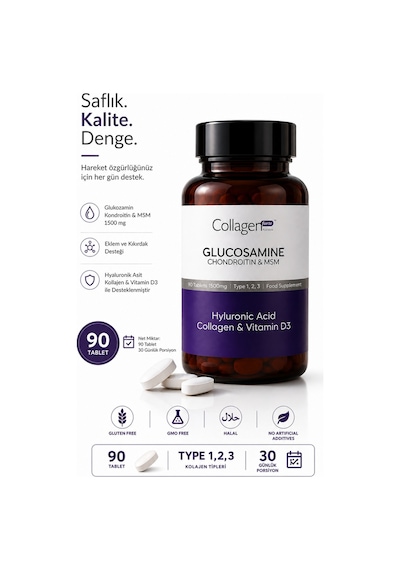 Collagen Forte Platinum Glucosamine Chondroitin Msm Collagen Tip 1-2-3 90 Tablet