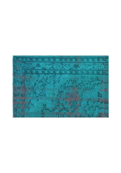 El Dokuması Vintage Yün-pamuk Turkuaz Halı 28928 149 X 236 Cm