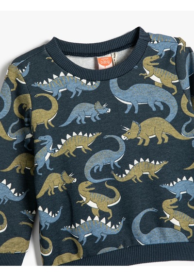 Koton Dinozorlu Sweatshirt Bisiklet Yaka Uzun Kollu Şardonlu Lacivert Desenli 4wmb10251tk Lacivert Desenli Koton Dinozorlu Sweatshirt Bisiklet Yaka Uzun Kollu Şardonlu Lacivert Desenli 4wmb10251tk Lacivert Desenli