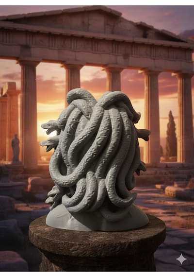 Lamba/dekoratif/büst 3d Baskı Medusa'nın Çığlığı