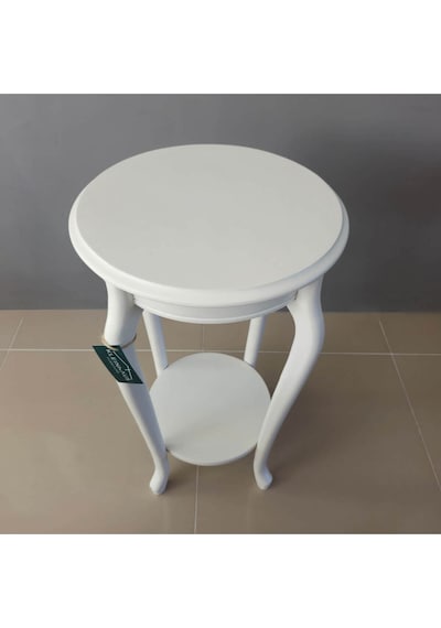 Dekoratif Ahşap Saksılık - Lükens Ayak, Dayanıklı İskelet, Değiştirilebilir Renk, Özel Üretim Beyaz