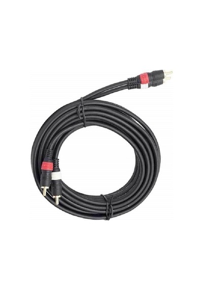 Tunex Zk-705/10 2 Rca Erkek + 2 Rca Erkek Siyah 10 Metre Kablo