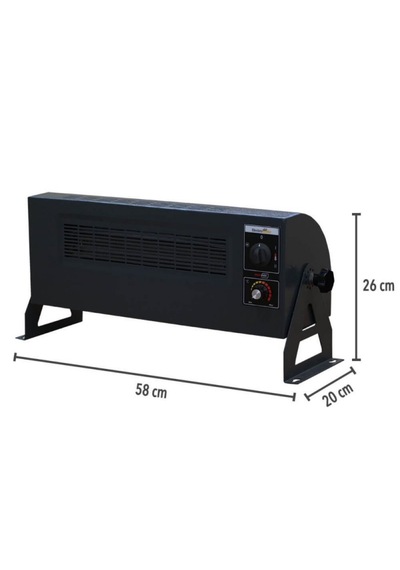 Heatbox Hb3602000f 360 2000w Monofaze Elektrikli Fanlı Isıtıcı Füme
