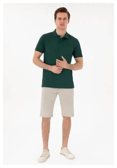 U.S. Polo Assn. Gtp04ıy026 Koyu Yeşil Erkek Polo Yaka T-shirt Pu-8731 L