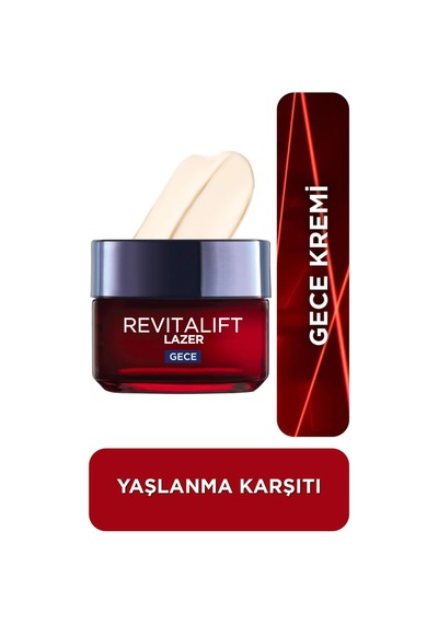 Lexroo Revitalift Lazer Yoğun Yaşlanma Karşıtı Gece Bakım Kremi 50 Ml