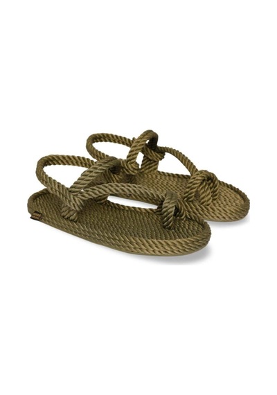 Nomadic Republic Hawaii Kauçuk Tabanlı Kadın Halat Sandalet HAW.0011.K.T-R0641 Haki