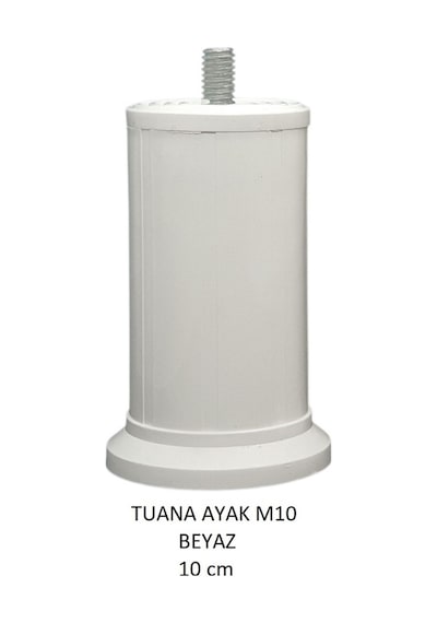 Tuana Ayak 10 cm M10 Cıvatalı Beyaz