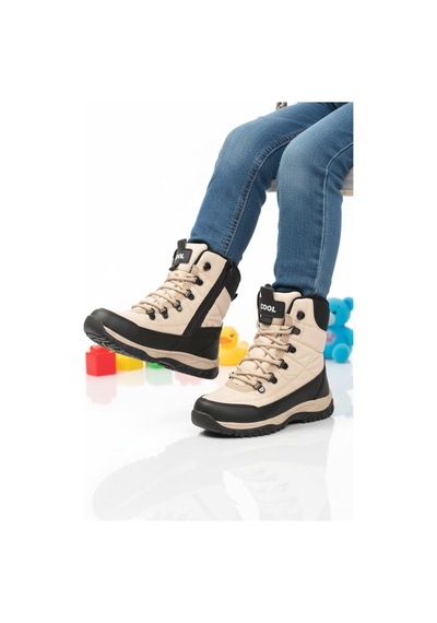 Bej Polarlı Kaymaz Taban Soğuğa Dirençli Unisex Çocuk Bot Felix F Bej