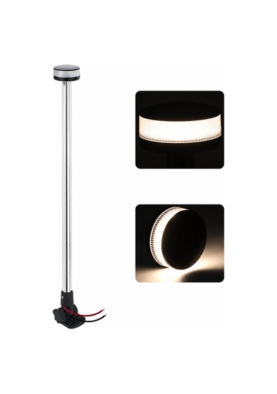 Labarka LED Krom Yatarlı Bayrak Direği 12V 60 cm