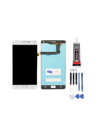 Lenovo Vibe P1 Uyumlu Lcd Ekran Çıtasız Beyaz + Montaj Kiti