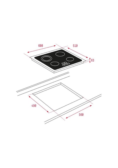 Teka HBB 54500 BK - TZ 6316 - GFH 55 Ankastre Set Siyah