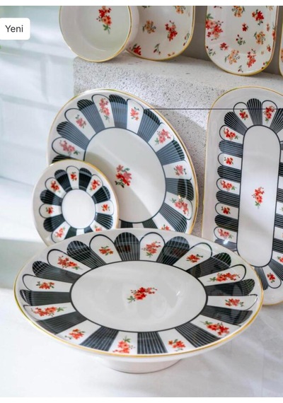 Tulip 12 Kişilik 53 Parça Kahvaltı Takımı-4867 Çok Renkli