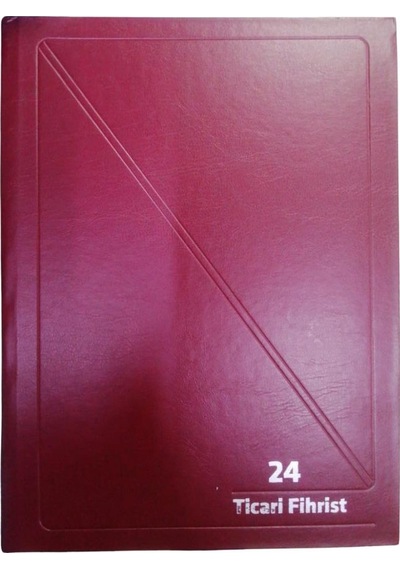 Fihrist Ticari 24'lü 20x28 Bordo Cilt Bezli 1 Adet Artlantis Ticari Firhist Bordo 20 28