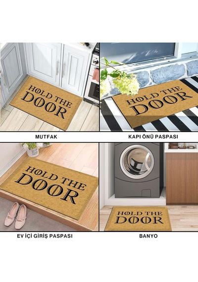 Kapı Önü Paspası - Modern Ve Şık Kapı Paspası Ev, Ofis Ve Dış Mekân Kullanımı İçin Hodor's Mat 45x65 Çok Renkli