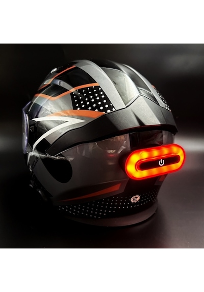 Motosiklet Ve Bisiklet Kask Çanta Vb Uyumlu Led Çakar Gece Görünürlük Usb'li Led