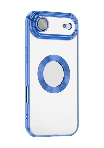 Apple     Uyumlu iPhone 17 Air Kılıf Kamera Korumalı Logo Gösteren Zore Omega Kapak - Turuncu Turuncu