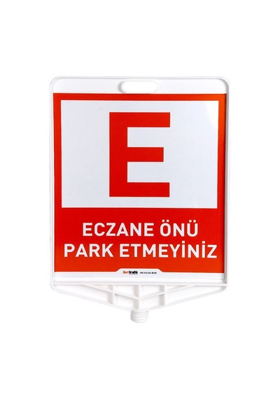 Eczane Önü Park Etmeyiniz Uyarı Levhalı Sarı Delinatör Seti N11.78