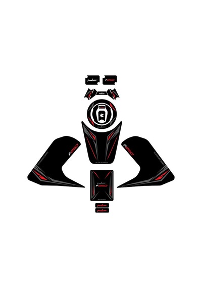 Bajaj Pulsar F250 2023 Model Gidon Pad Set Kırmızı Edition Special Series Redline Grafik