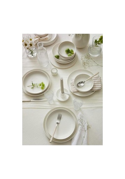 Kütahya Porselen Bone Crest 48 Parça 12 Kişilik Yemek Takımı Sade Beyaz