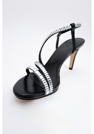 Luvishoes Luvi Shoes Nuevo Siyah Cilt Taşlı Kadın Topuklu Abiye Ayakkabı Siyah Cilt