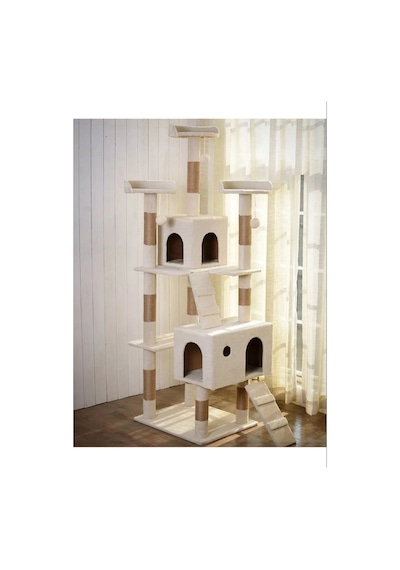 Nursoft Cat City Yeni Rezidans Kedi Tırmalama ve Oyun Evi 60 x 45 CM