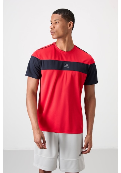 Tommy Life Kırmızı Polyester Nefes Alan Dokulu İnce Esnek Standart Fit Erkek Performans T-shirt - 88396 Kirmizi