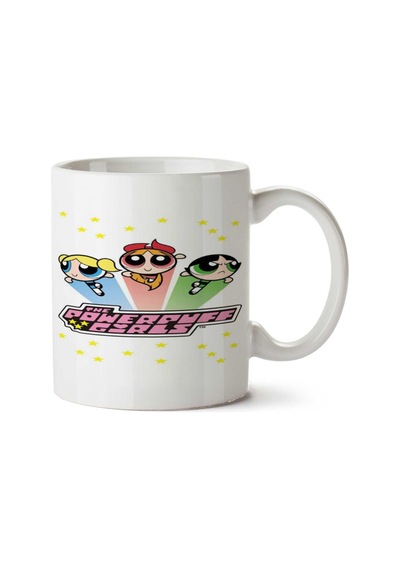 The Powerpuff Girls Yıldızlar İki Tarafı Baskılı Kupa Bardak Çok Renkli