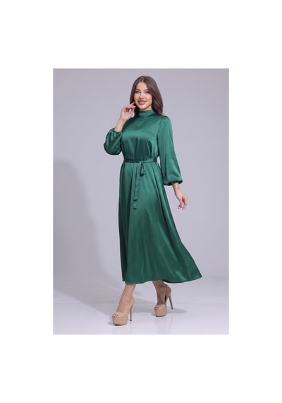 Dorne Moda Kemerli Dik Yaka Uzun Kollu Midi Boy Saten Elbise - Düğün - Mezuniyet - Ofis Şıklığı Yeşil Yeşil Dorne Moda Kemerli Dik Yaka Uzun Kollu Midi Boy Saten Elbise - Düğün - Mezuniyet - Ofis Şıklığı Yeşil Yeşil