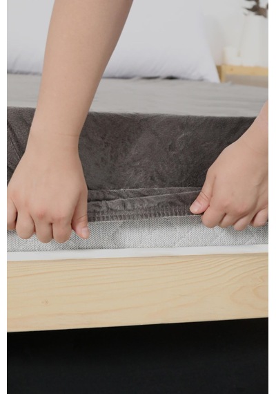 Merinos Eternity Fitilli Peluş Tek Kişilik Nevresim Takımı - Kiremit
