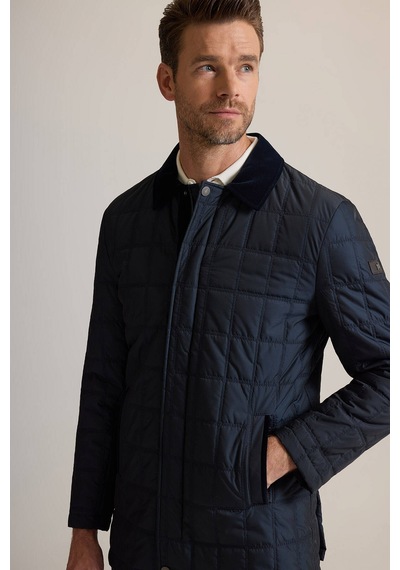 Ysf Erkek Lacivert Spor Kürklü Yaka Klasik Kaban