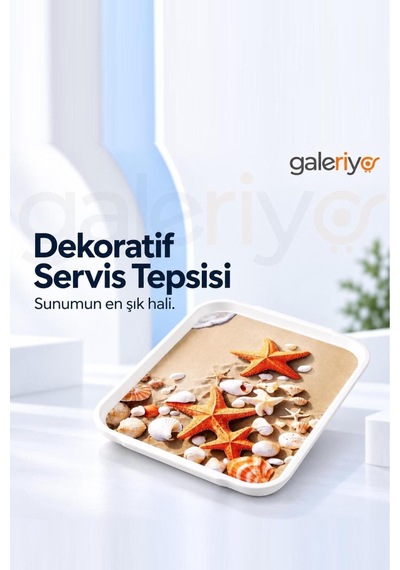 Galeriyo Deniz Yıldızı Desenli Orta Boy Servis Tepsisi
